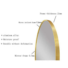 Specchio decorativo di lusso leggero appeso a parete specchio da bagno dorato da parete specchio da bagno specchio a mezza lunghezza specchio per il trucco con cornice specchio di sicurezza a prova