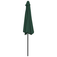 vidaXL Ombrellone Balcone a Semicerchio con Palo in Alluminio Verde Parasole