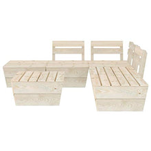 FAMIROSA Set Divani da Giardino su Pallet 6 pz in Legno Abete Impregnato-3717