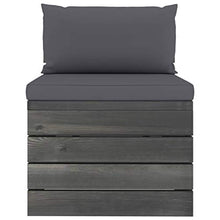 vidaXL Divano da Giardino 4 Posti su Pallet con Cuscini Massello Pino