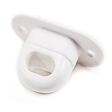 Fermo CAVALLOTTO per Occhiello A Molla Ovale 42 X 22 MM PLASTICA PVC per TELONE, Gazebo, Copertura Laterale. Girevole (Bianco)