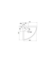 Lavabo appoggio o sospeso angolare cm 47,5 Square