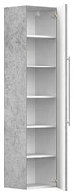 Set di mobili da bagno Firenze 80 (5 parti/B) grigio cemento e specchio a LED