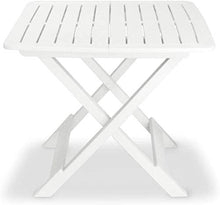 Set sedie e Tavolo da Giardino Pieghevole in plastica - Camping Set (Bianco)