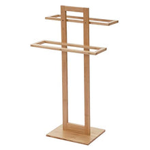 Arredo bagno HWC-B74 portasciugamani legno bambù 80x42x27cm