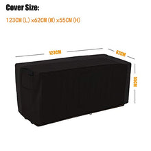 Linkool Premium Garden Box Cover,123 x62 x55H cm, nero, impermeabile, adatto per esterni piccolo Deck Box (solo copertura)