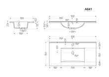 Set di mobili da bagno Firenze 90 (4 parti/B) antracite satinato e specchio LED