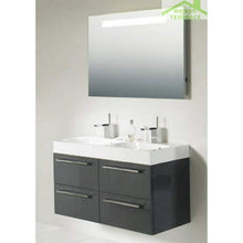 Kit Mobile lavabo RIHO & SLIMLINE SET 75 in legno lamellato, 120 x 38 a 60,5 cm