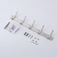 Umi. Essentials Wall-Mounted Brushed Stainless Steel 5-Hook Towel/Coat Rack