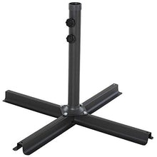 miozzi Base per Ombrellone da Giardino 80x80x50 cm in Plastica 60 Litri Nero