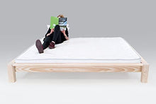 ABC MEUBLES - Letto Matrimoniale King Size 200x200 cm Legno - KING200 - Legno Grezzo, 200x200
