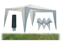 GrecoShop Gazebo Pieghevole Impermeabile in Alluminio 3x3m Verde/Blu/Bianco/Giallo Ocra