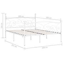 SKM Giroletto con Doghe Bianco in Metallo 200x200 cm (25.6kg)
