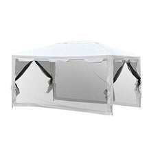miozzi Gazebo in Tessuto PE con Zanzariera Bianco 4x3m