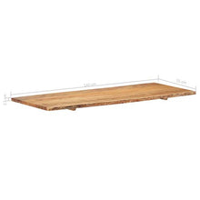 FAMIROSA Piano per Lavabo Bagno in Massello di Acacia 140x55x2,5 cm