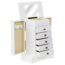 E E-NICES Armadietto per Gioielli con Specchio in MDF 25x13,5x34 cm
