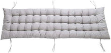 Topstylehouse, 1 cuscino reclinabile in morbido cotone, cuscino per divano da esterni, schienale alto, comodo cuscino antiscivolo, lavabile, facile da pulire (grigio, 48 x 170 cm)