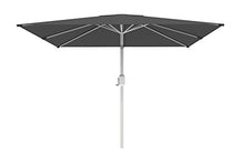 paramondo interpara Ombrellone da Giardino e Balcone 3 x 3 m (Quadrato/Grigio) / Telaio (Bianco)