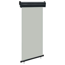 vidaXL - Tenda da sole laterale per balcone, 100 × 250 cm, colore: Grigio
