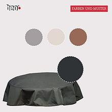 Gartenstuhl-Kissen Quadratische wasserabweisende Tischdecke 100% Polyester in Anthrazit 160cm rund