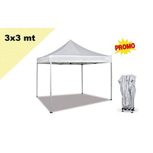 Gazebo pieghevole impermeabile in alluminio 3x3m Champagne - Mod. Promo (Cod.:4448)