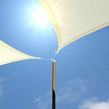 AMANKA Tenda da Sole UV - 2x2x2 m Triangolo HDPE - Telo di Protezione Solare Balcone Giardino Beige