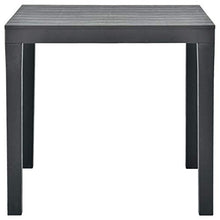 Tidyard Tavolo da Giardino Quadrato in Plastica Antracite 78x78x72 cm,Tavolo da Esterno in Plastica,Tavolo da Pranzo da Giardino per Esterno in Plastica 78x78x72 cm