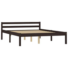 SKM Giroletto con 2 Cassetti Marrone Scuro Legno di Pino 120x200 cm (28.23kg)