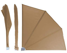 QUICK STAR - Paravento per Balcone, 115 x 115 cm, in Tessuto, Colore: Sabbia