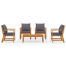 FAMIROSA Set Divani da Giardino 5 pz con Cuscini in Massello di Acacia-7791