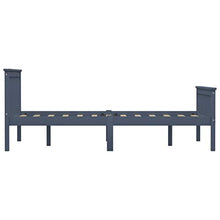 FAMIROSA Giroletto con 2 Cassetti Grigio in Massello di Pino 140x200 cm-0705