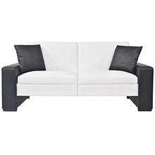 FAMIROSA Divano Letto con Braccioli in PVC Bianco Regolabile