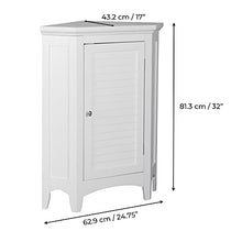 Teamson Home Mobile In Piedi Da Bagno In Legno Bianco D'Angolo ELG-586