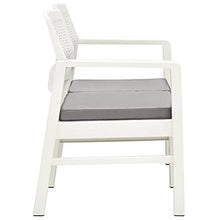 vidaXL Panchina Giardino 2 Posti con Cuscini 120 cm Plastica Antracite