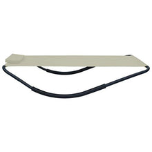 vidaXL Lettino da Giardino Crema 200x90 cm in Acciaio