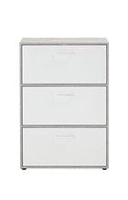 FMD möbel Dama A1 Cassettiera, 69X38X99 H cm, Grigio, Bianco, Nobilitato