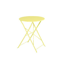 Beliani Set da Esterno 3 Pezzi Tavolino 2 Sedile Pieghevoli Metallo Verde Limone Fiori