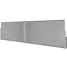 Festnight Tenda da Sole/paravento da Giardino Laterale Retrattile 160x600 cm Grigia