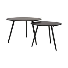 Gartentraum Tavolo Rotondo da Giardino per Salotto - Nero - Moderna Black / 35x45cm (HxDm)