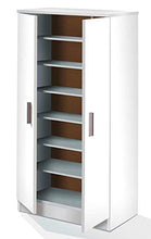 Salone Kit Armadio SCARPIERA 6 Ripiani Regolabili CM.55X36X108H Bianco