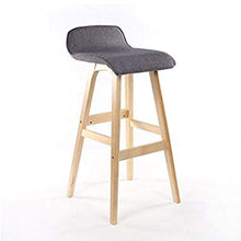 LWW Sedie, Sgabelli Sgabelli Retrò Sedia Da Bar, Sgabelli, Sgabelli Seggiolone, Legno Moderno Minimalista Back Home,Grigio,41X42.5X74 CM