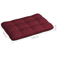 Buyounger Cuscini per Divano su Pallet 2 pz Rosso Vino