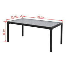 FAMIROSA Set da Pranzo da Giardino 4 pz in Textilene Nero