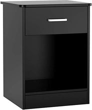 Comodino con Cassetti, Comodini da Camera da Letto, Comodini, Armadietto per Archivio, Cassetto Scorrevole e Ripiano per Ufficio in Casa (Nero),
