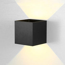 ENCOFT 2pcs 12W Applique da Esterno Interno COB LED Moderno, Lampada da Parete Esterno a Luce Bianco Caldo 3000K, Angolo Su e Giù Regolabile, IP65 Impermeabile AC85-265V Nero