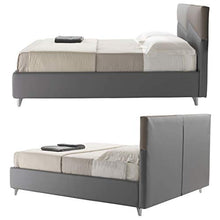 LettoFacile montalo in 30 Minuti - Letto Matrimoniale Eos in Ecopelle con Rete e Box contenitore - Made in Italy (160 x 190 cm)