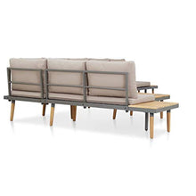 SKM Set Divani da Giardino 5 pz con Cuscini Legno di Acacia Marrone (64.7kg)