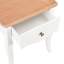 vidaXL Comodino Bianco e Marrone 40x30x50 cm Legno Massello di Pino Tavolino Comodo Funzionale Durevole Robusto Resistente Elegante Pratico Solido