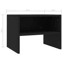SKM Comodini Neri 2 pz 40x30x30 cm in Truciolato A