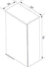 Fackelmann 80904 Armadietto Kara, 70x40x22 cm, Grigio/Bianco